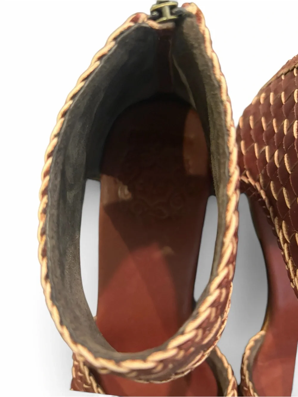 Bali ELF Athena Woven Wedge Sandals - Women's 8 New Vintage Camel